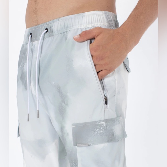 ZANEROBE Jumpshot Jogger Army Cargo Pocket Pant in White Camo (30) NEW WITH TAGS - Picture 5 of 12